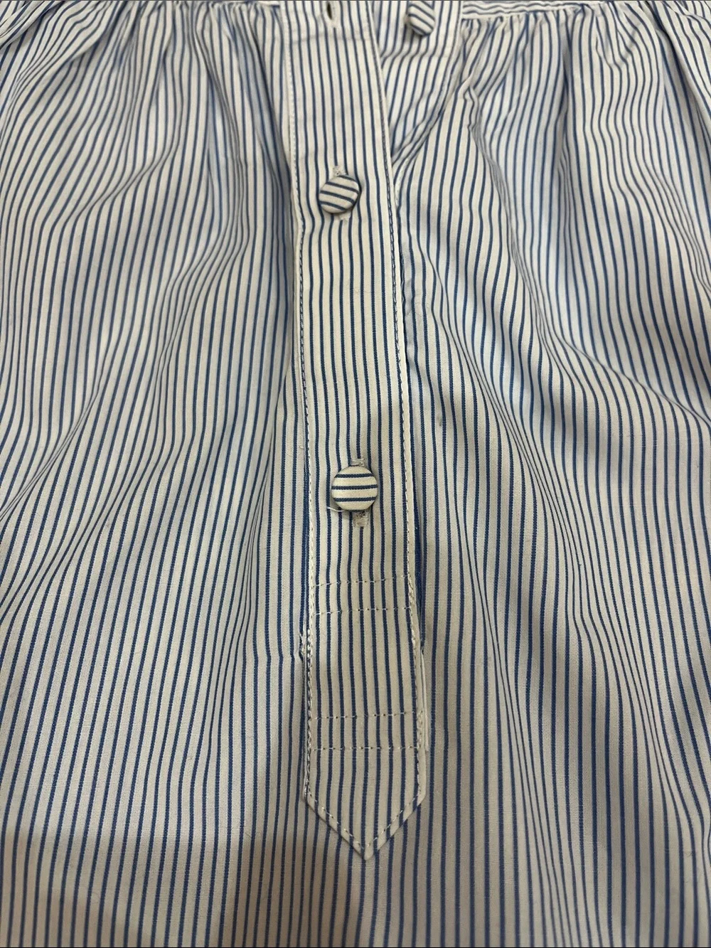 J. Crew Blue & White Striped Puff-Sleeve Blouse